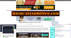 Desktop Screenshot of highcasinobonus.com